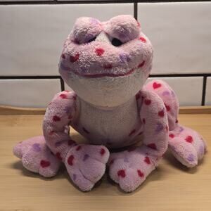 Ganz Webkinz Love Pink Valentine's Day Frog Plush Stuffed Animal‎ Toy No Code 9"